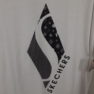 Skechers Adult Mens Large White Short Sleeve T Shirt NWT Tee